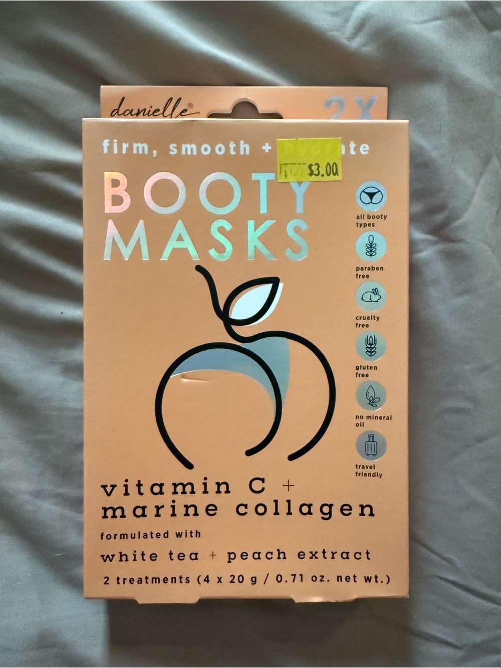 Booty Masks Vitamin C + Marine Collagen Peach (Peach)